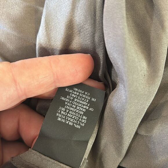 Zero Maria cornejo grey silk shoulder cut out top size 2 quiet luxury capsule - Picture 8 of 8